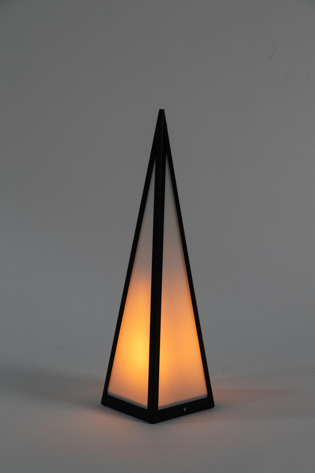 Modern Battery Garden Pyramid Light with Remote Control