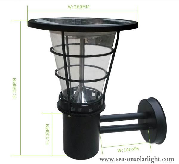 Rechargeable 5W Remote Control Solar Powered Outdoor Wall Light LED Solar Light Wall with Warm+White LED Light