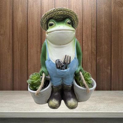 Frog Yard Garden Decorations, Outdoor Animal Statue Gardening Gifts for Christmas Figurine Decorations for Yard Wyz19761