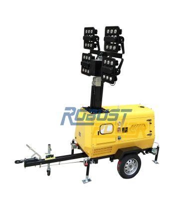 9m High Mast LED Mobile Light Tower with Kubota Generator