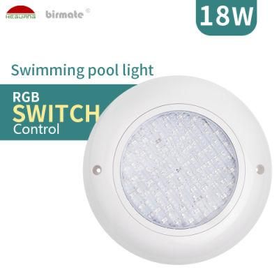 18W Switch Control IP68 Structure Waterproof LED Wall Mounted Swimming Light