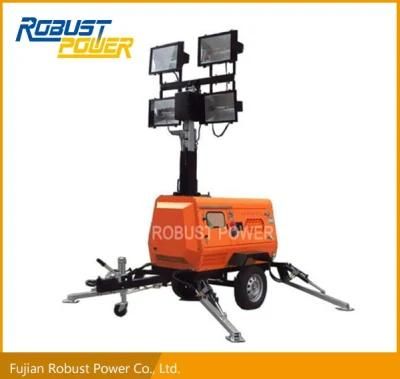 360 Degrees Rotation Mobile Lighting Tower