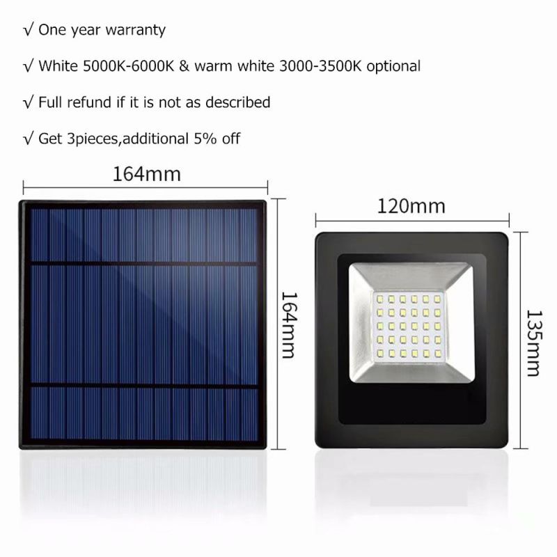 Garden Floodlight Solar Lamp for Outdoor Luz Solar Lighting