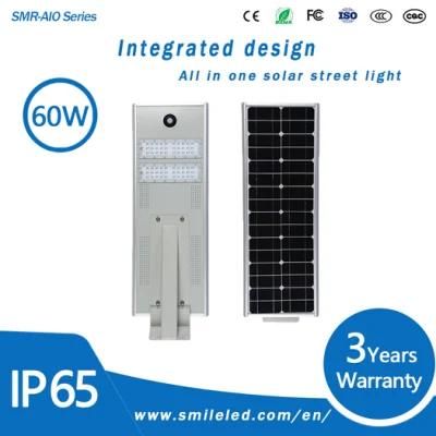 All in One Solar Type Street Lights 60W Integrated Solar LED Street Light