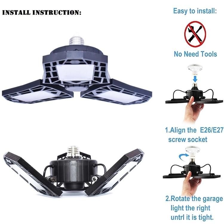 80W E27 LED Garage Light 85-265V LED High Bay Industrial Lamp