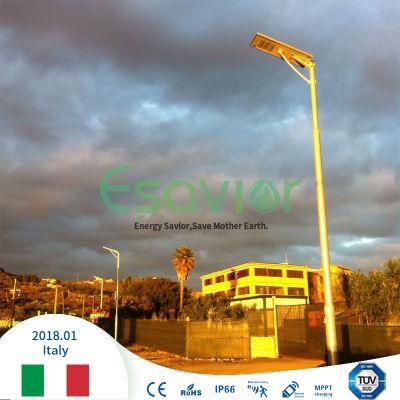 60W 3000K-6500K All in One Solar Street Light for Parking Lot Garden LED Lamp