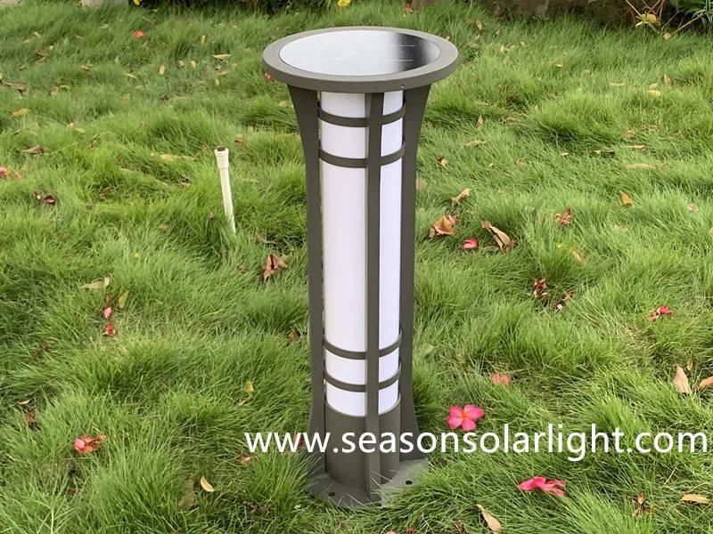 All in One LED Lighting CE Stand Solar Luminaire 5W Solar Column Light Outdoor LED Lawn Garden Light