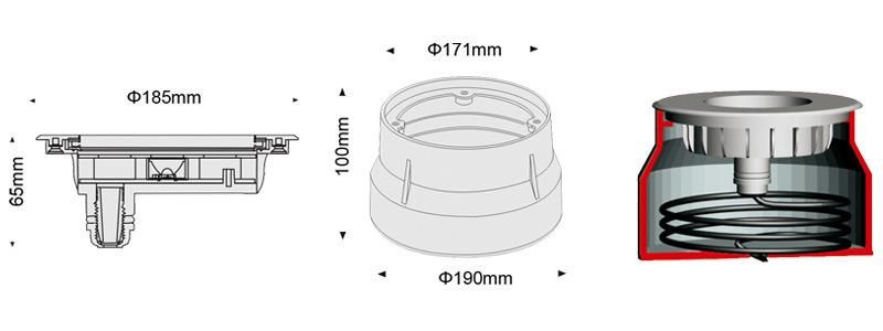 12W DC12V 24V IP65 Waterproof Stainless Steel Housing Swimming Pool Light