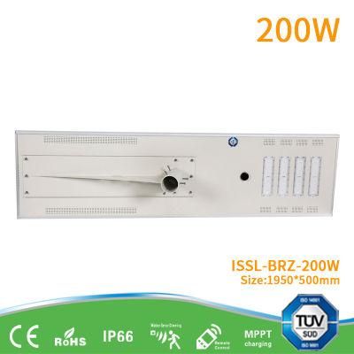 Solar LED Outdoor Waterproof IP66 IP65 Garden Flood Integrated All in One 200W High Lumen Street Light