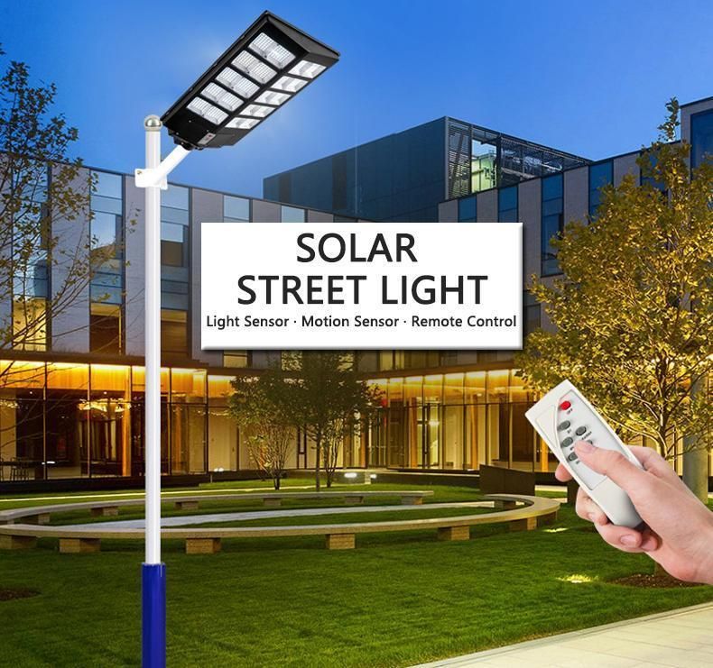 Solar Street Light Wireless Remote Control IP65 Outdoor Sensor Garden Echargeable Street Light