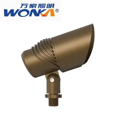 Waterproof IP65 Brass LED Spotlight for Landscape Lighting Design