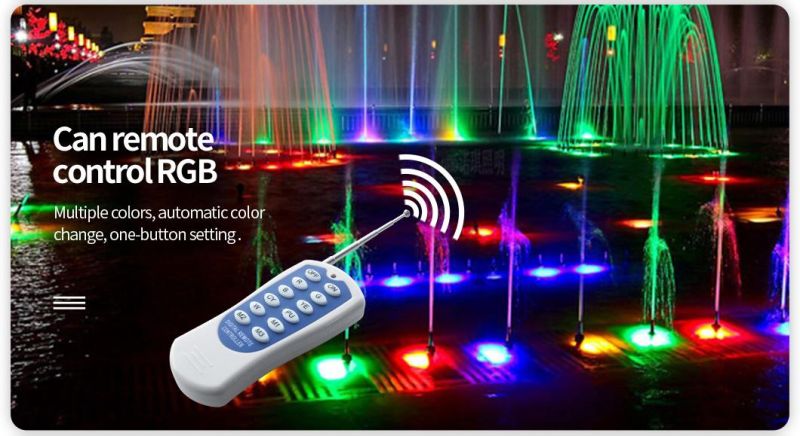 Low Voltage Waterproof IP68 Stainless Steel Pool Light DMX RGB Colorful LED Underwater Lighting RGB LED Fountain Light