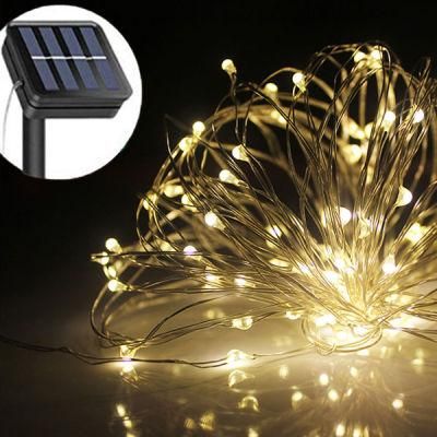 20m 200 LEDs Christmas Garland Lights Solar LED Fairy String Light for Holiday Outdoor Decoration