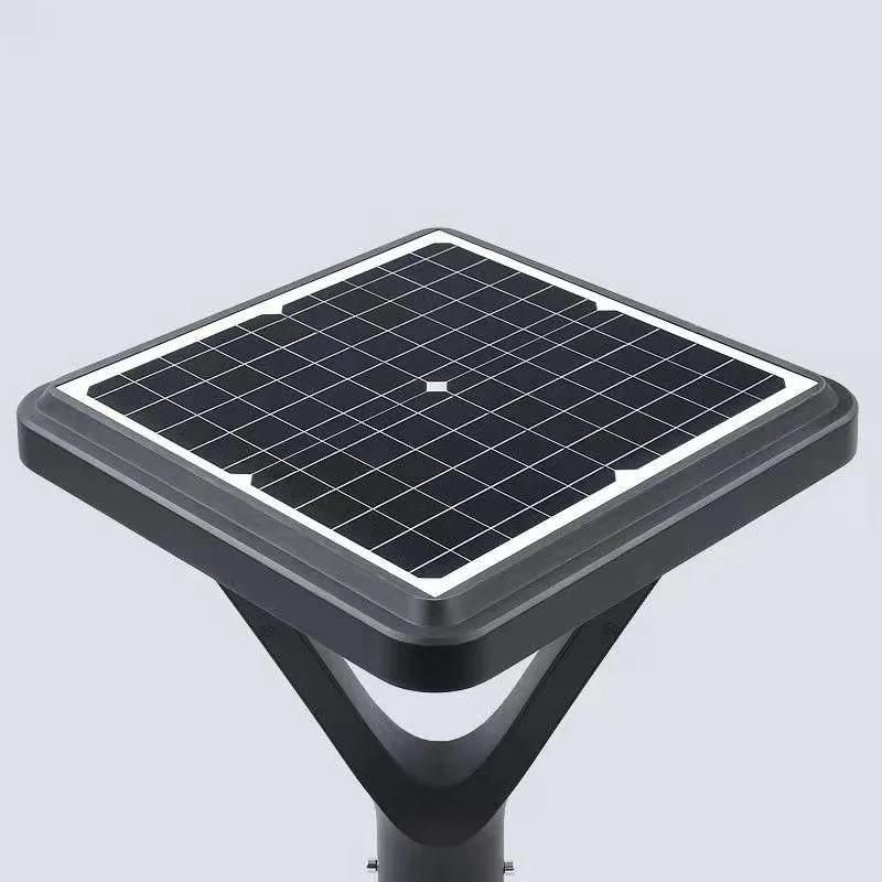 New European Style LED Lighting Lamp Outdoor Pathway Garden Light Solar Parking Lot Lighting with LED Sensor Light