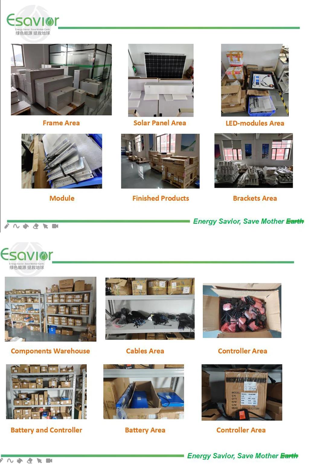 80W All in One/Integrated LED Solar Street/Garden/Road Light 14400 Lumen Outdoor Light Esavior