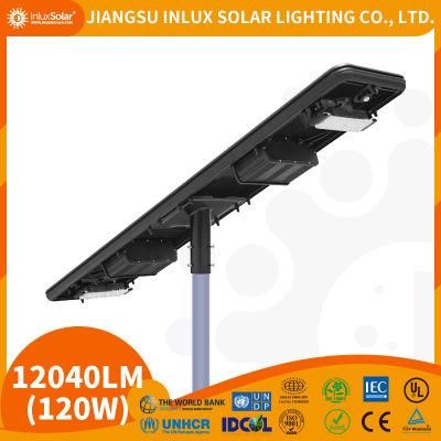 Patent High Luminous 20W 40W 60W 100W 120W 180W Solar Street Light/Lamp All in One Lampara Solar Lighting