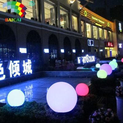 Remote Control Color Changing LED Ball Garden Plastic Ball