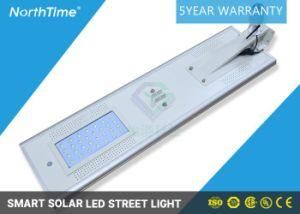 2018 New Compact Solar Power Integrated LED Street Lamp 50W with Lithium Battery IP65