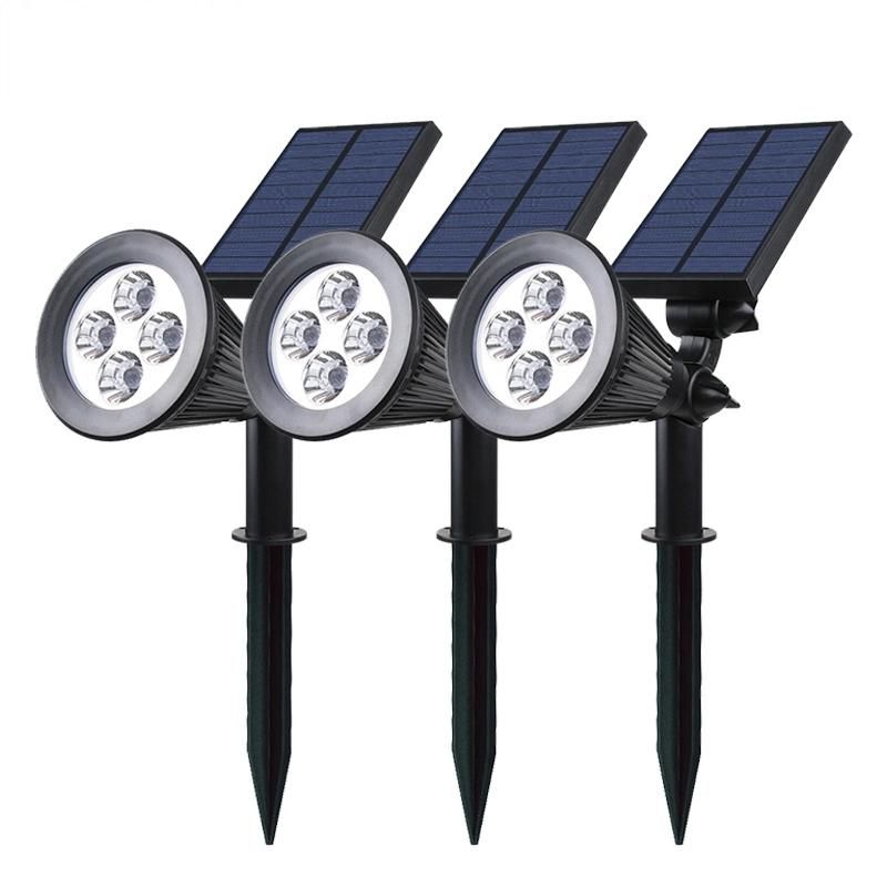 Garden Lawn Spotlight and Outdoor Solar Landscape Spotlight, Solar Spot Lights with Waterproof LED and Solar Panel Integrated, Solar Powered Spotlight