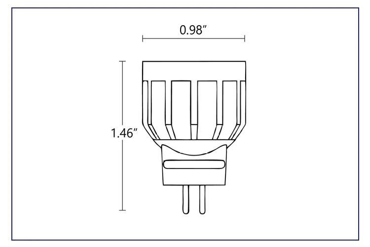 Lt108 High-Quality Die-Cast Aluminum 2.5W Gu4.0 Mr8 Lamp for Outdoor Landscape Lighting &Spot Light Fixtures