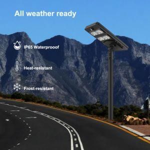 50W 6000K LED Solar Street Light Dusk to Dawn with Radar Sensor and Remote Control, 6000K Super Bright Outdoor Solar Street Lights