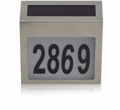 Quality Solar Number Light Address Sign Doorplate Lighting Outdoor Wall