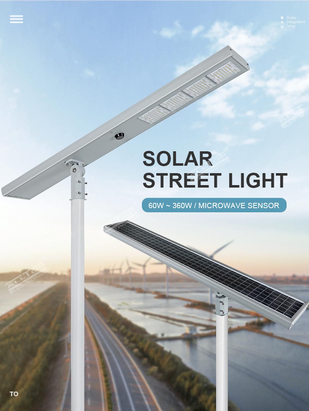 Highway Outdoor IP65 Waterproof 120W 180W 240W All in One Integrated LED Solar Panel Street Lamp