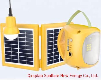 Shandong Qingdao Rechargeable Solar LED Camping Light Lamp Lantern with AC Adaptor/USB Charging Mobile Phone