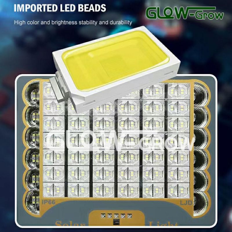 Solar Flood Lights Outdoor Dusk to Dawn Solar Security Flood Lights IP66 Waterproof with Remote Control for Barn Flags House Pool