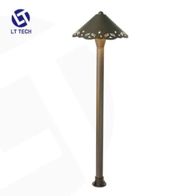 Lt2406 Low Voltage Landscape Lighting Solid Brass Outdoor Pathway Light G4 LED for Yard Walkway Lawn-Antique Bronze Clear