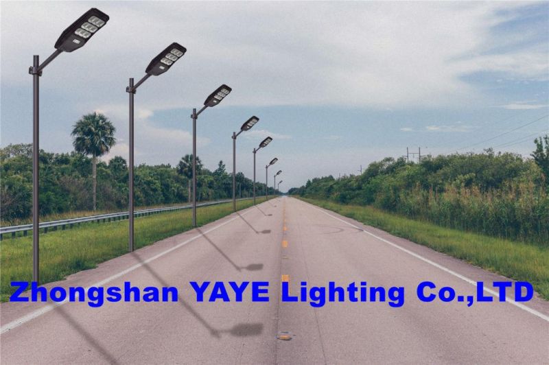 Yaye 2022 Hottest Sell 100W All in One Integrated Outdoor Waterproof IP67 Solar LED Street Light with Remote Controller/Radar Sensor/1000PCS Stock