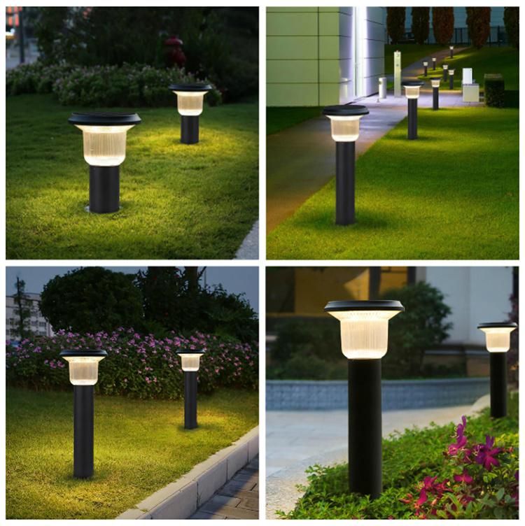 Outdoor Courtyard Garden Pathway Wireless Solar Lawn Light with Pole