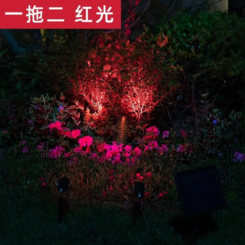 LED Solar Spotlights 2W Solar Powered Landscape Lights Outdoor Spotlights Low Voltage IP65 Waterproof 16.4FT Cable Auto on/off for Outdoor Garden Yard Landscape