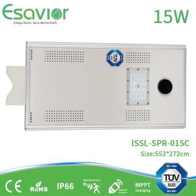 15W Integrated All in One Solar LED Sensor Street Light Energy Power Lighting Outdoor Lamp