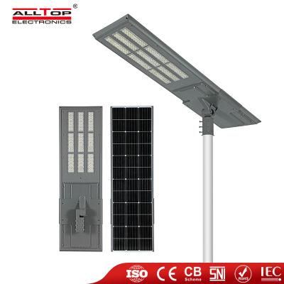 Alltop High Quality Garden Lighting Gray Bridgelux SMD Outdoor IP65 100W All in One Solar LED Street Light