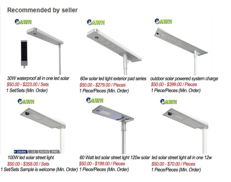 120W All in One/Integrated LED Lamp Solar Outdoor Street Light