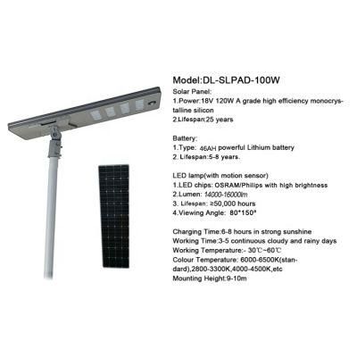 Luz De Calle Solar Solar Street Light for 100W