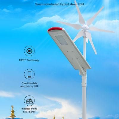 High Bright 80W All in One Wind Solar Street Light