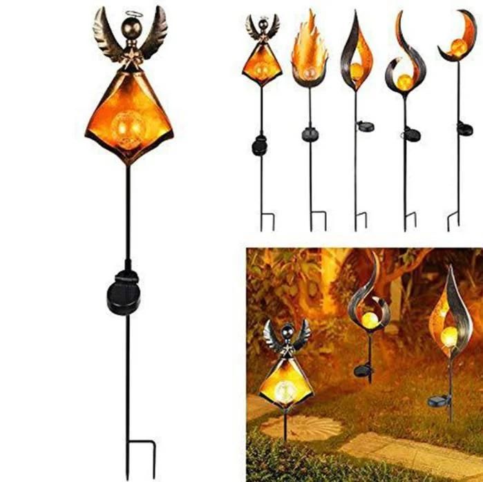 Brilliant-Dragon Outdoor LED Moon Flame Shame Landscape Courtyard Decoration Solar Garden Light