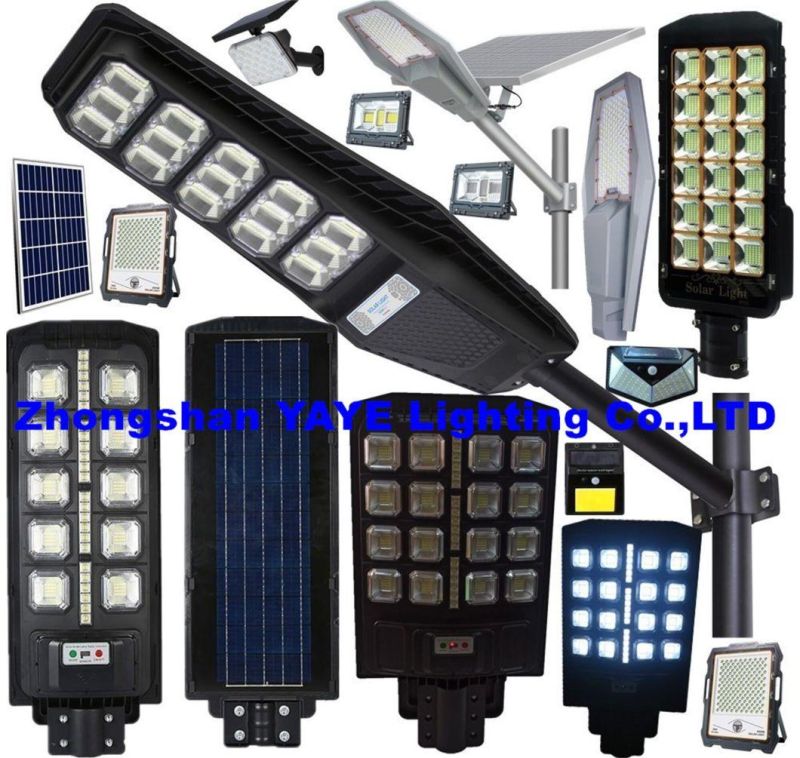 Yaye Manufacturer1000W/800W/600W/500W/400W/300W/200W/150W/120W/100W/Solar LED Road Wall Garden Street Light with Radar Sensor/Remote Controller/1000PCS Stock