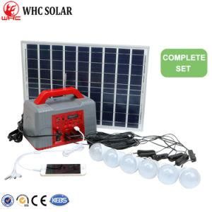 Whc 20W Solar Panel System for Lighting and Phone Charging