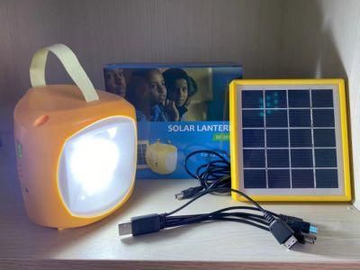 Portable Solar LED Lantern Solar Light with Mobile Charger for Lighting and Charge Mobile Phone