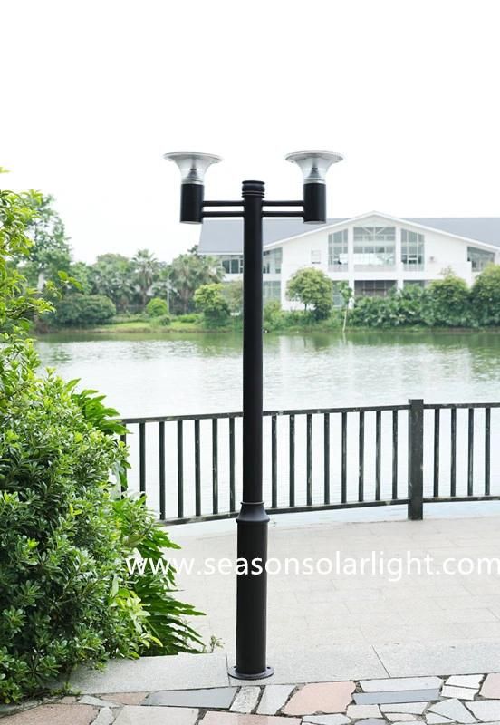 Outdoor 2.2m Alu. Lighting Fixture Garden Yard Decoration Light Solar Lighting with LED Sensor Light
