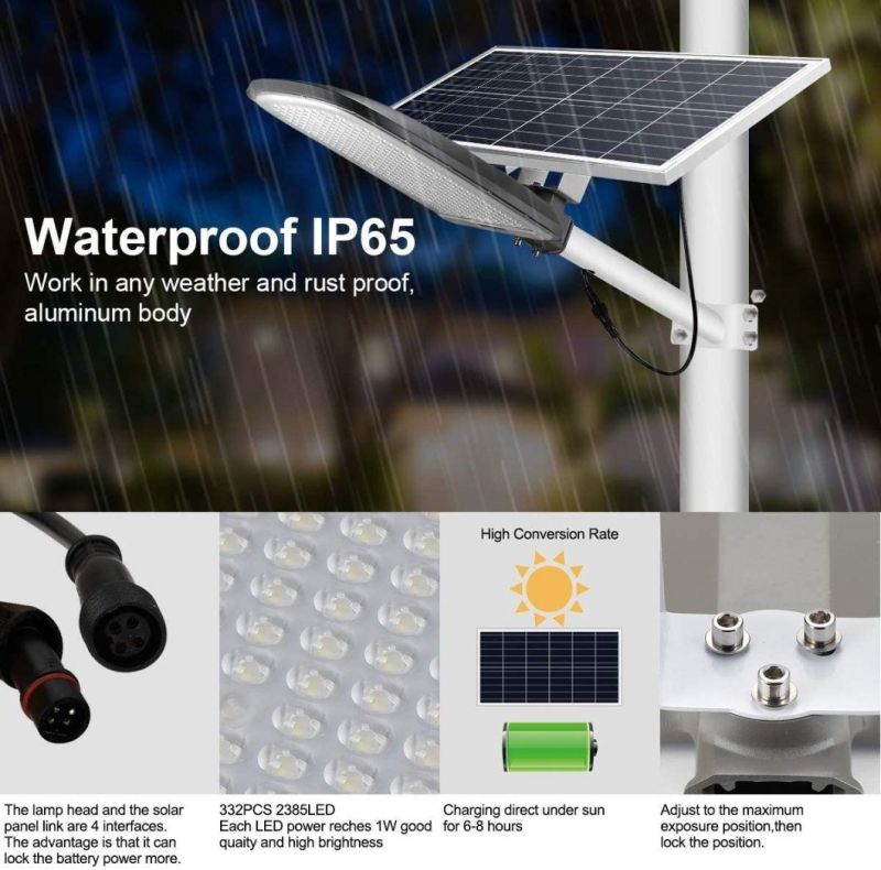 300W Solar Street Lights for Yard, Street, Garden, Basketb