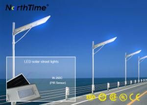 Sunpower Solar Panel Powered LED Street Light with Motion Sensor with 5 Year Warranty