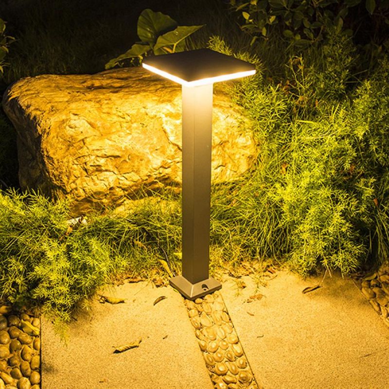 Waterproof Lawn Lamp Aluminum Modern Garden Landscape Pillar Light