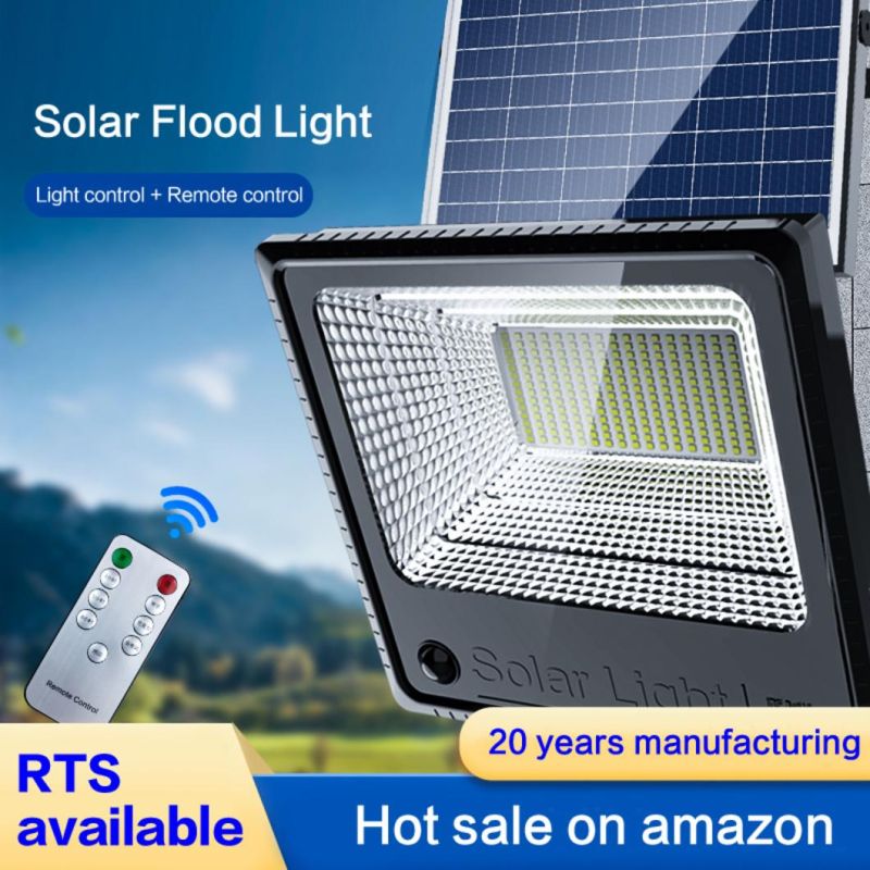 Xh Custom Outdoor Garden IP66 300W LED Solar Panel Flood Light Street Plaza Court Garden waterproof Solar LED Flood Lamp