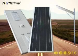 80W Integrated LED Solar Street Light with Solarworld Panel 100W