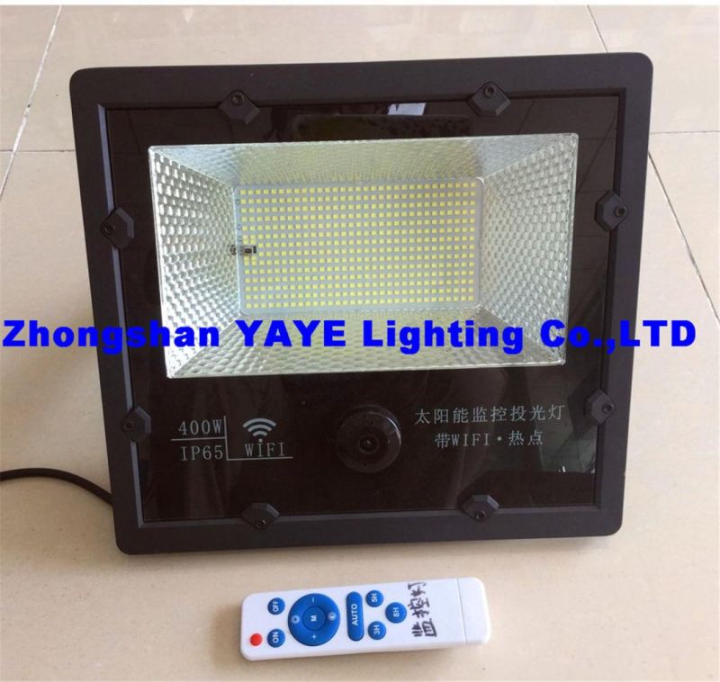 Yaye 2021 Hot Sell 200W/400W Solar LED Flood Light with Camera /Remote Controller/Solar Light with Camera