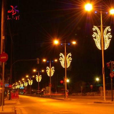 Outdoor Waterproof Holiday Lighting Custom Christmas Commercial Decoration Pole LED Street Light Pole Pattern Lamp